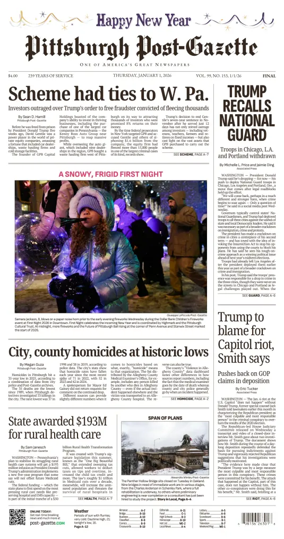 Cover of Pittsburgh Post-Gazette