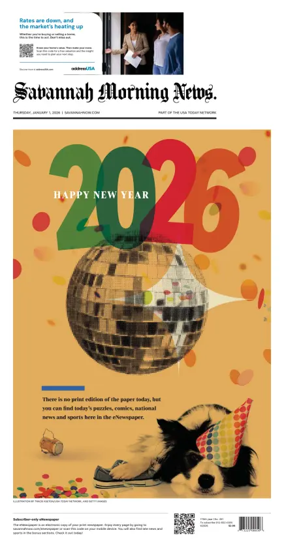 Cover of Savannah Morning News