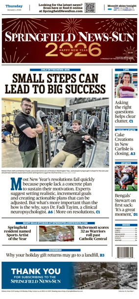 Cover of Springfield News-Sun