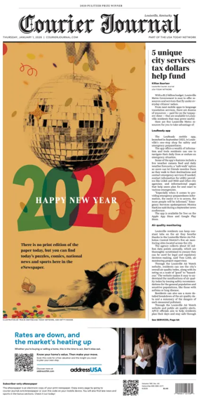 Cover of The Courier-Journal (Louisville)