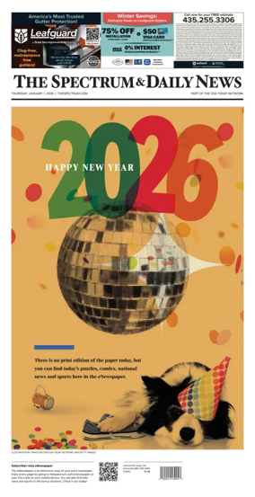 Cover of The Spectrum & Daily News