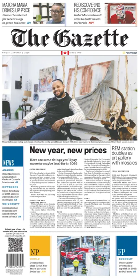 Cover of Montreal Gazette