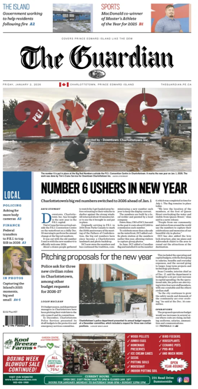 Cover of The Guardian (Charlottetown)