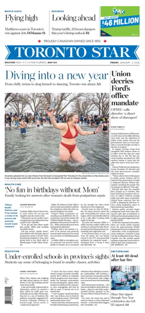 Cover of Toronto Star