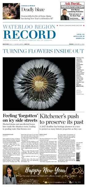 Cover of Waterloo Region Record