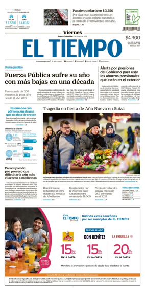 Cover of El Tiempo (Bogota)