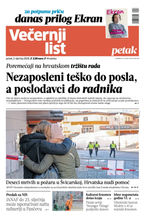 Cover of Vecernji list - Hrvatska