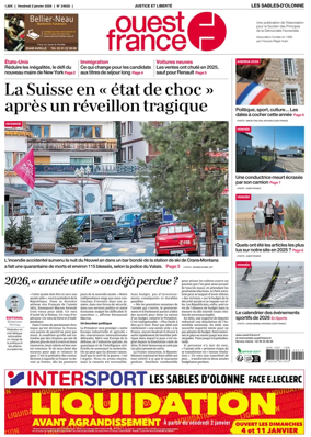 Cover of Ouest France (Les Sables-d'Olonne)