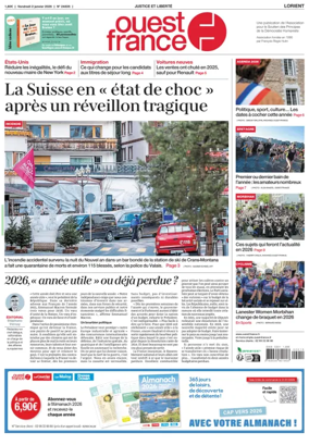 Cover of Ouest France (Lorient)