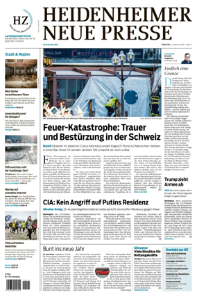 Cover of Heidenheimer Neue Presse