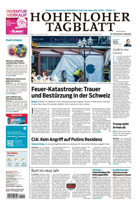 Cover of Hohenloher Tagblatt