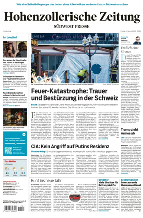 Cover of Hohenzollerische Zeitung