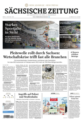 Cover of Sachsische Zeitung (Riesa & Grossenhain)