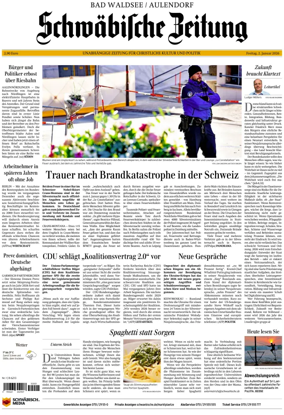 Cover of Schwabische Zeitung (Bad Waldsee / Aulendorf)