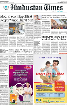 Cover of Hindustan Times (East UP)