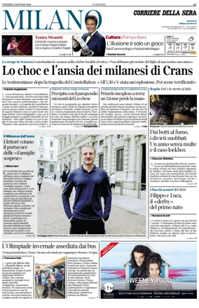 Cover of Corriere della Sera (Milano)