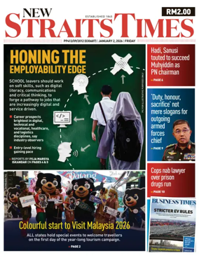 Cover of New Straits Times
