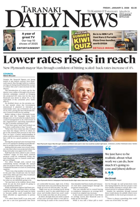 Cover of Taranaki Daily News