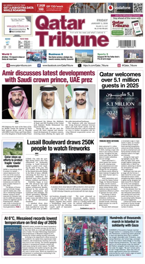 Cover of Qatar Tribune