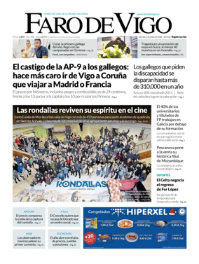 Cover of Faro de Vigo (Pontevedra)