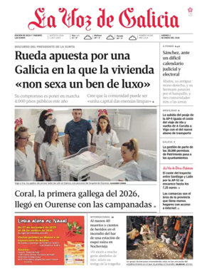 Cover of La Voz de Galicia (Deza)