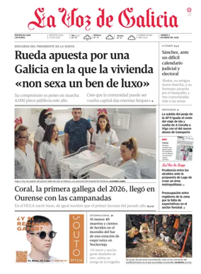 Cover of La Voz de Galicia (Lugo)