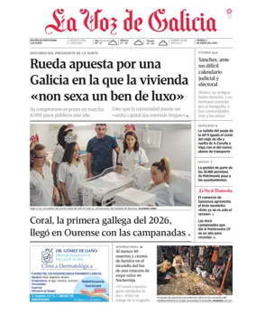 Cover of La Voz de Galicia (Pontevedra)