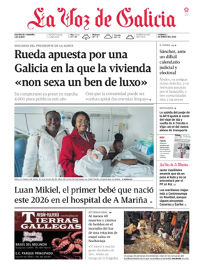 Cover of La Voz de Galicia (Viveiro)