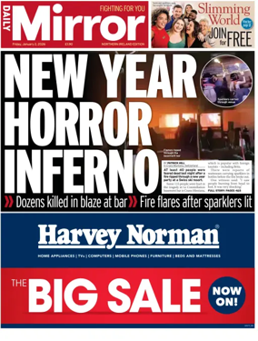 Cover of Daily Mirror (Northern Ireland)