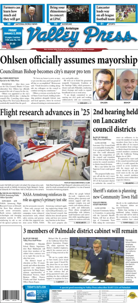 Cover of Antelope Valley Press