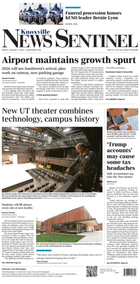 Cover of Knoxville News Sentinel