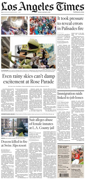 Cover of Los Angeles Times