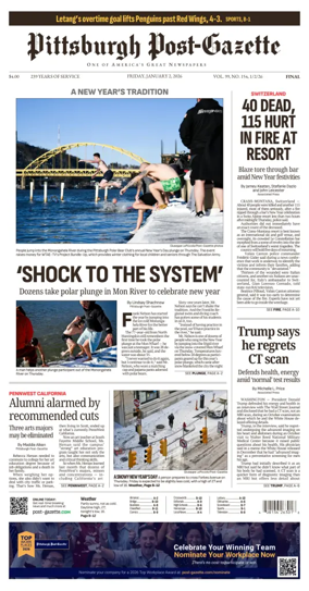 Cover of Pittsburgh Post-Gazette