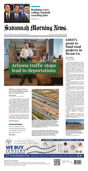 Cover of Savannah Morning News