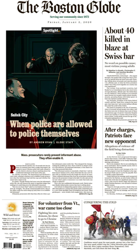 Cover of The Boston Globe