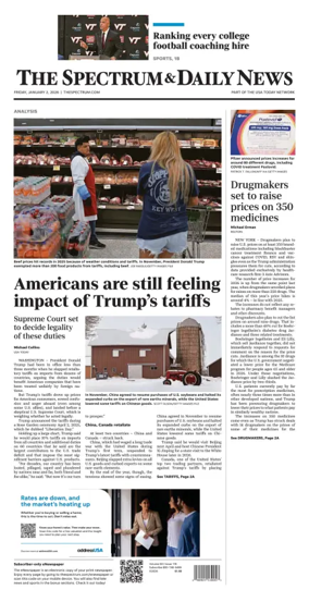 Cover of The Spectrum & Daily News