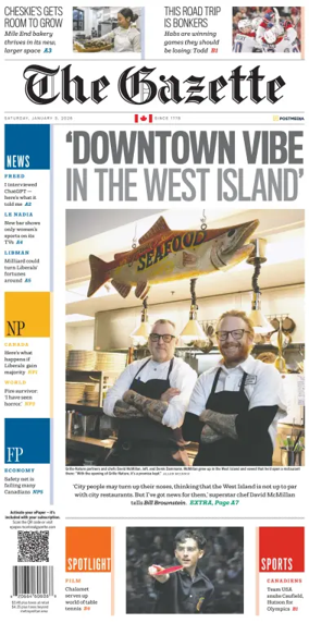 Cover of Montreal Gazette