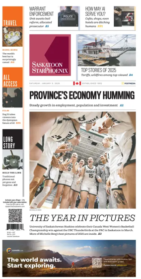 Cover of Saskatoon StarPhoenix