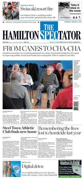 Cover of The Hamilton Spectator
