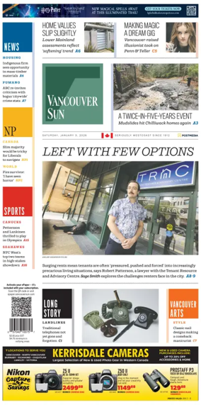 Cover of Vancouver Sun