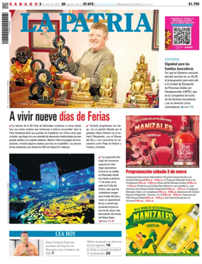 Cover of La Patria (Colombia)