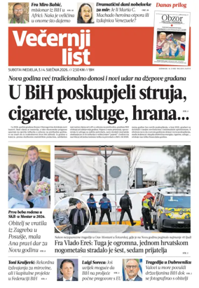 Cover of Vecernji list BiH