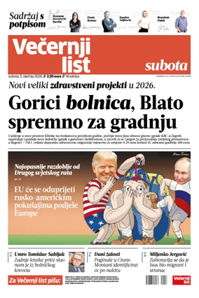 Cover of Vecernji list - Hrvatska