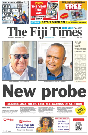 Cover of The Fiji Times