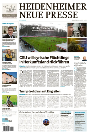 Cover of Heidenheimer Neue Presse
