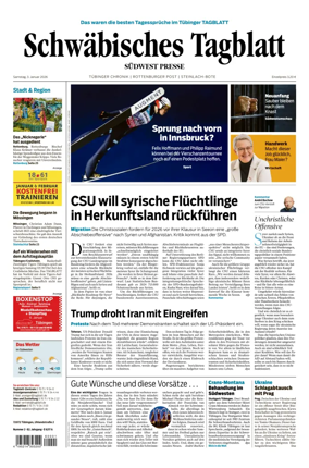 Cover of Schwabisches Tagblatt - Tubinger Chronik
