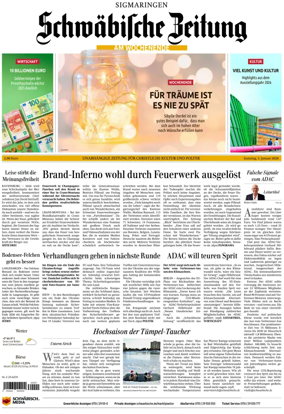 Cover of Schwaebische Zeitung (Sigmaringen)
