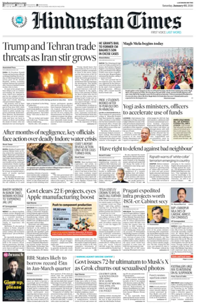 Cover of Hindustan Times (Lucknow)