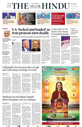 Cover of The Hindu (Kozhikode)