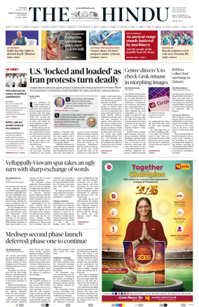 Cover of The Hindu (Thiruvananthapuram)